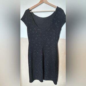 Chic Black Sparkle Midi Dress